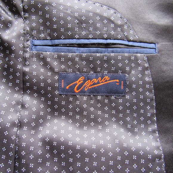 Egara Men's Navy Blue Jacquard Dinner Paisley Blazer Tuxedo Jackets Size 36 Reg. - Picture 4 of 11